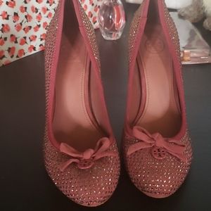 Tory Burch Pink Studded Heels